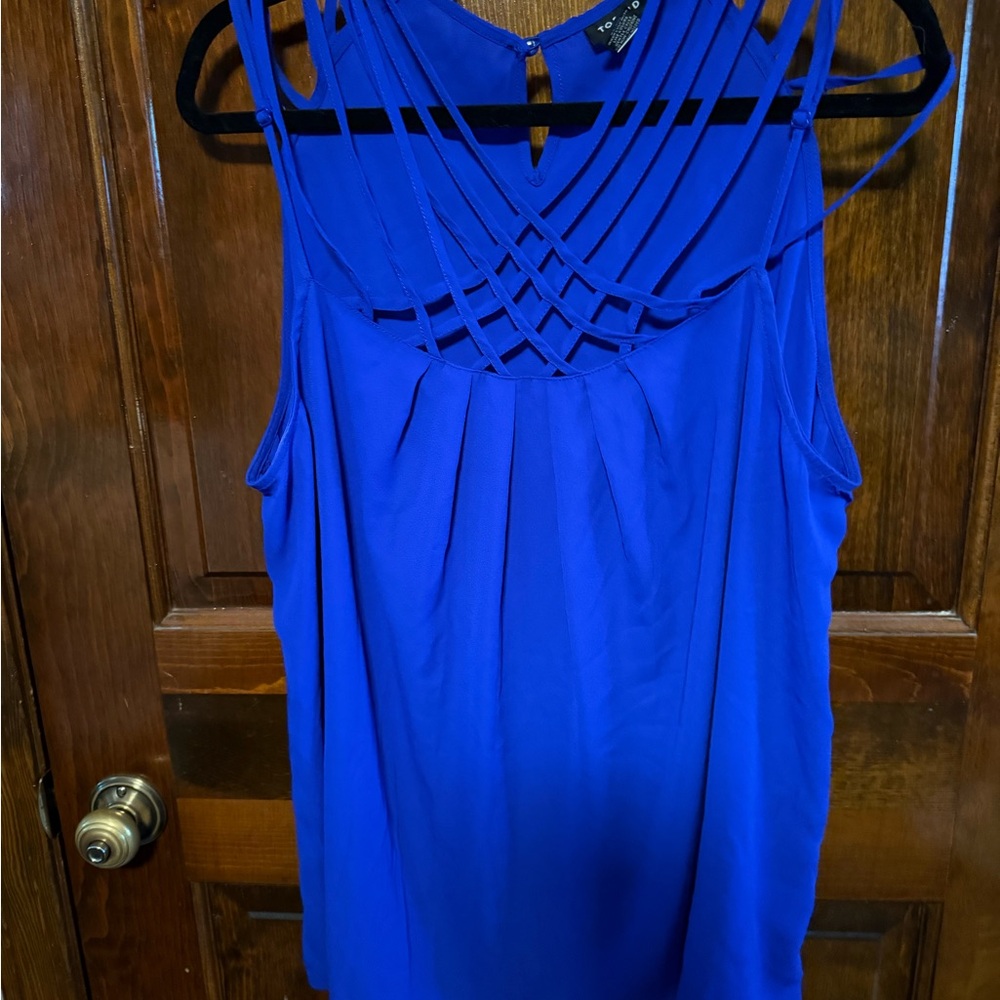 Torrid Royal Blue Crisscross Blouse